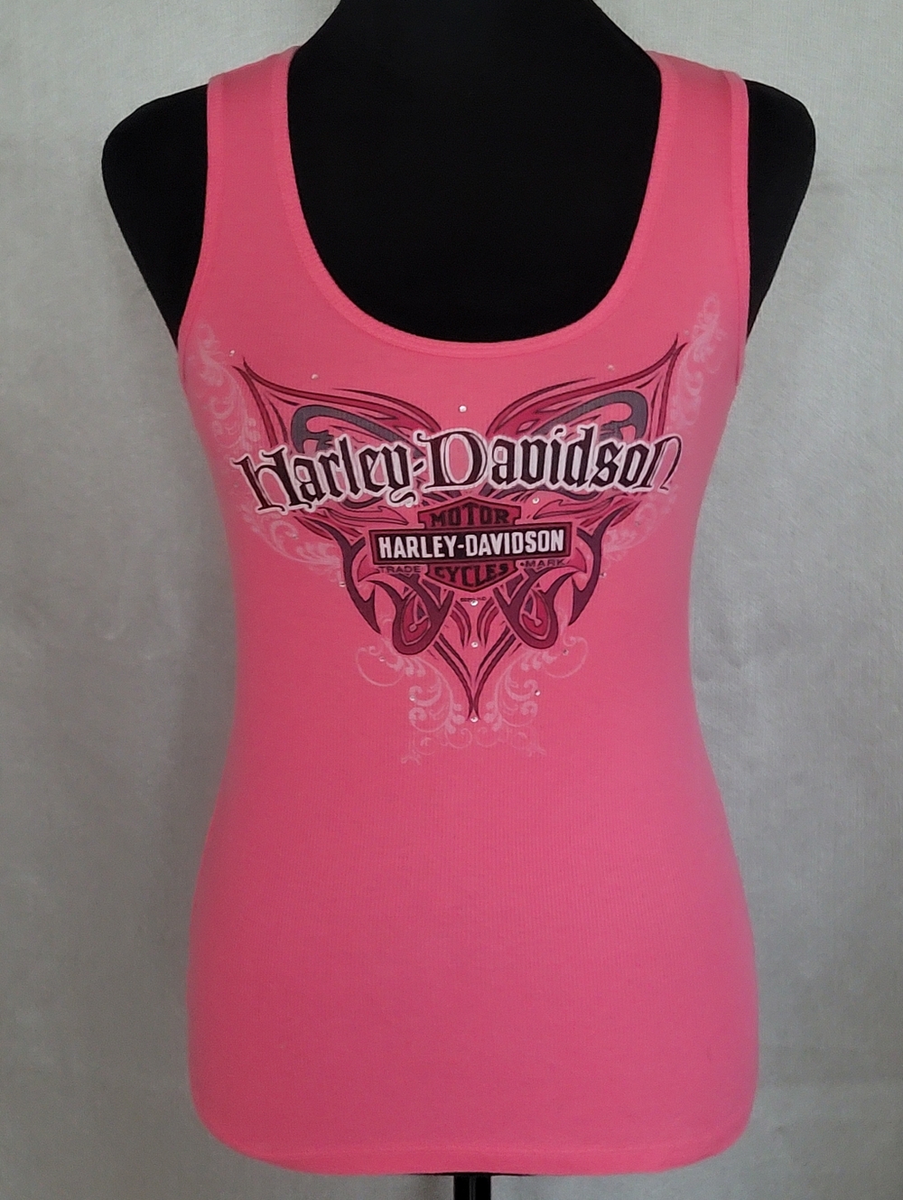 Harley-Davidson Women's Bright Pink Graphic Tank Top